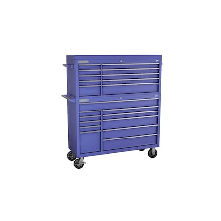 Champion Tool Storage FMPro Top Chest/Cabinet With Casters, 21 Drawer, Blue, Steel, 54 in W x 20 in D FMP5421RC-BL